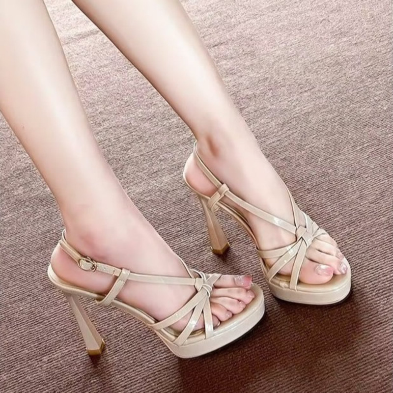 Sandal Wanita Warna Nude Gaya  - Summer Clothing Stores ulasan dan harga