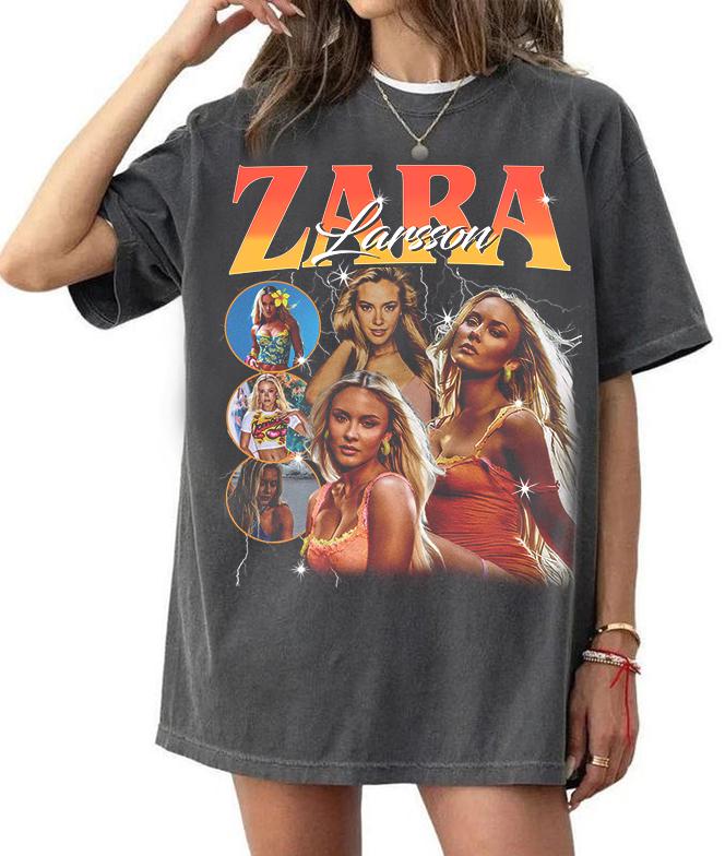 Kaos Retro Zara Larsson, Kaos  - Summer Zara ulasan dan harga