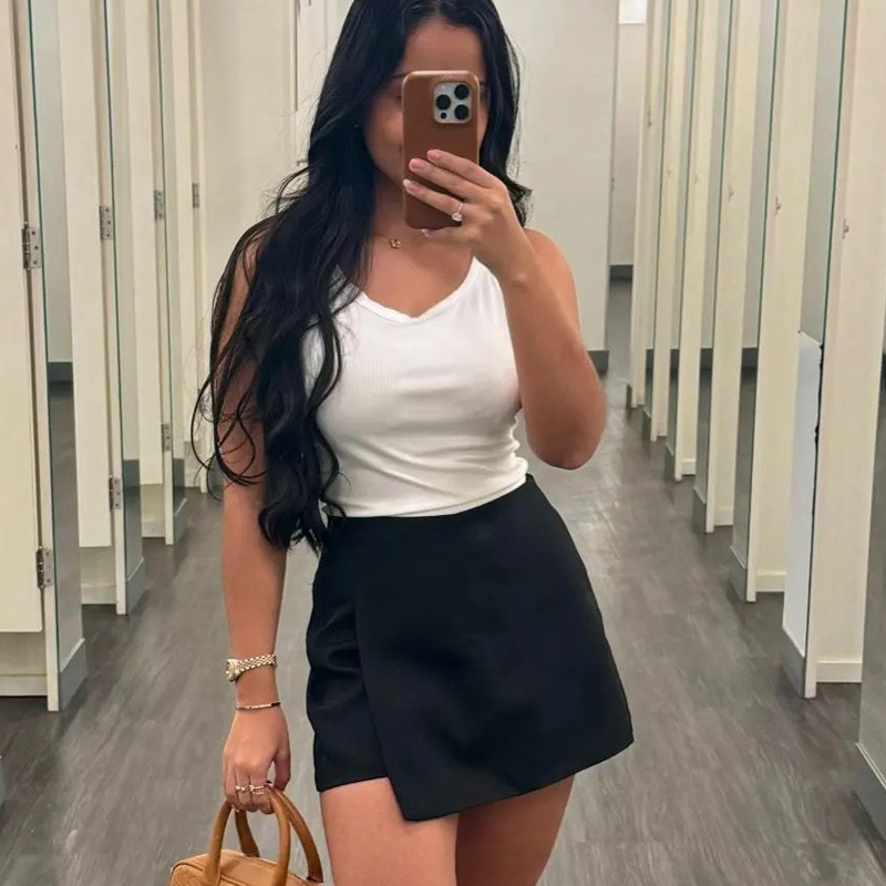 HXAO Rok Pendek Hitam Putih Ro - Summer Zara ulasan dan harga