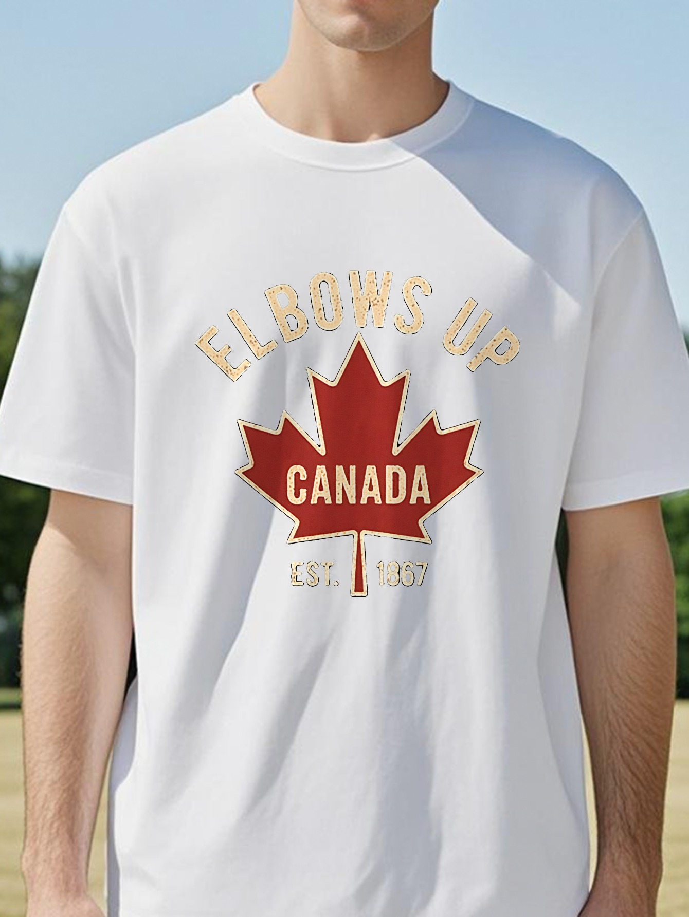Kaos Elbows Up Canada untuk Pr - Summer Clothing Women Canada ulasan dan harga