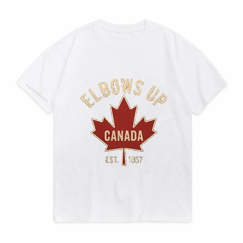 Kaos Elbows Up Canada untuk Pr - Summer Clothing Women Canada ulasan dan harga